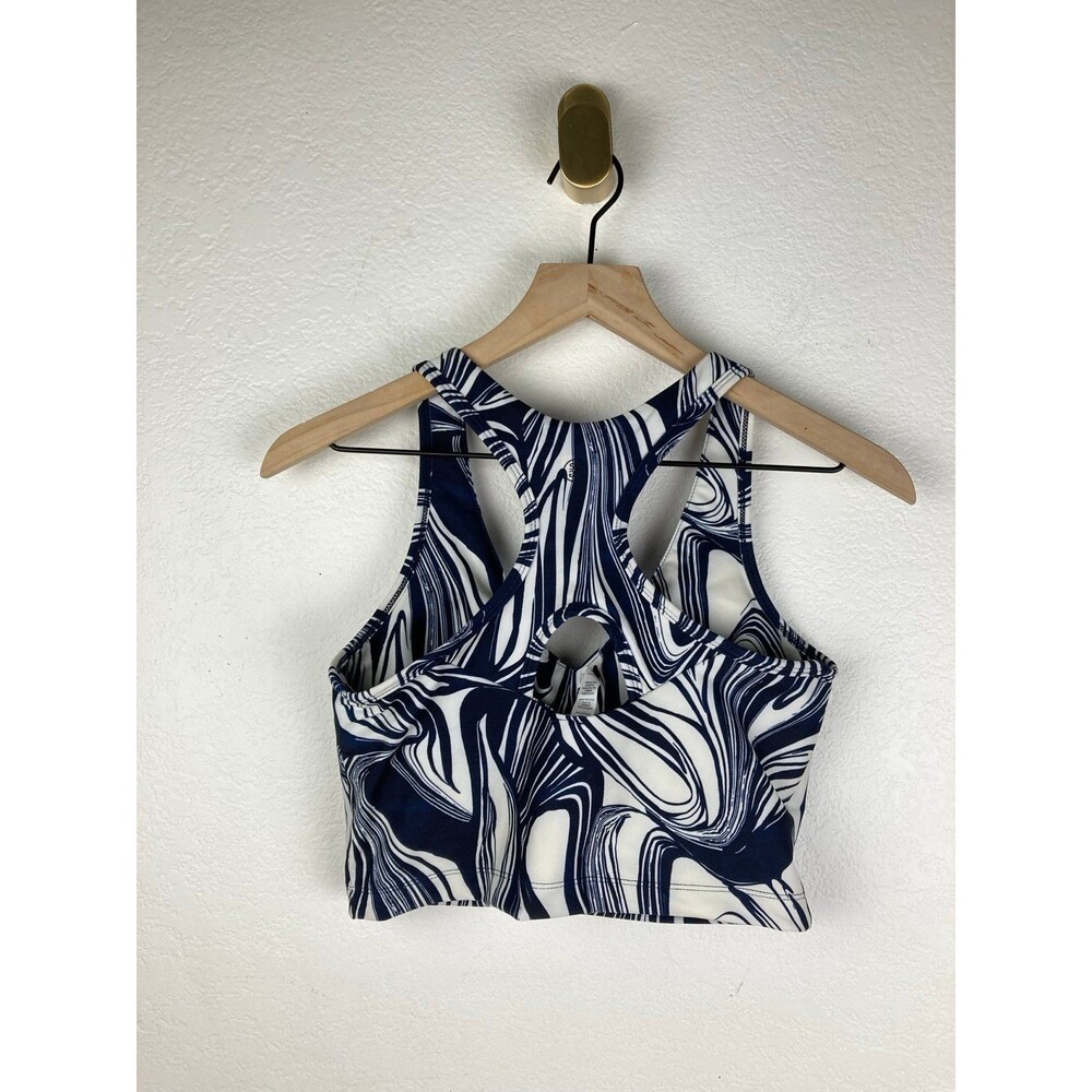 Sage Collective Blue White Sports Bra Top Medium - Picture 3 of 7